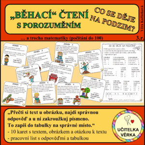 BĚHACÍ ČTENÍ S POROZUMĚNÍM - CO SE DĚJE NA PODZIM?
