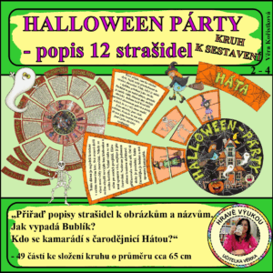 HALLOWEEN - POPIS STRAŠIDEL - kruh k sestavení