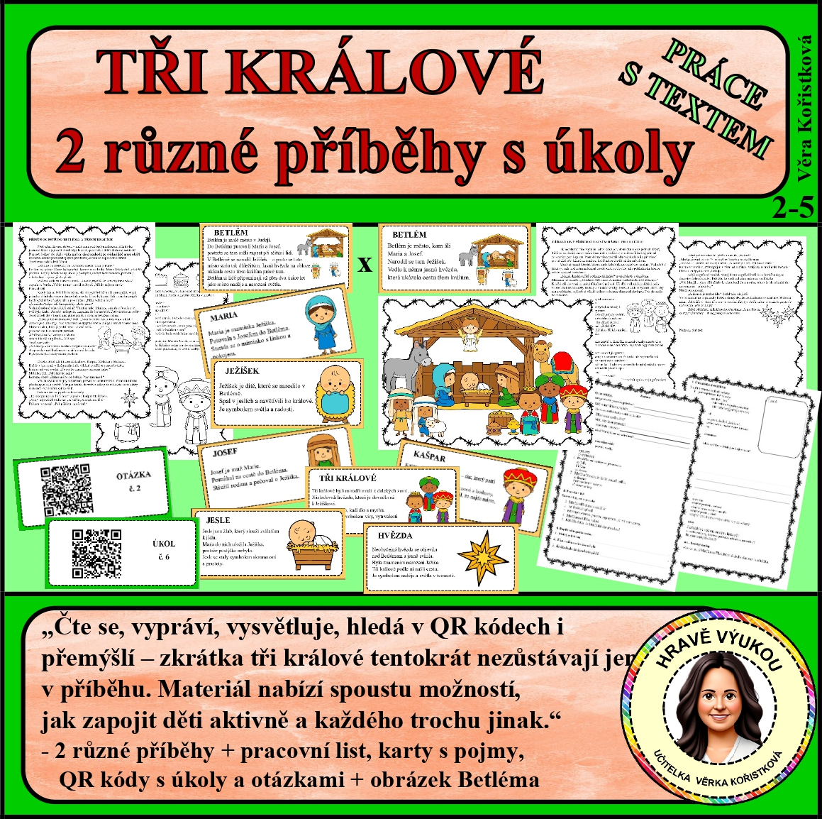 TŘI KRÁLOVÉ – SOUBOR AKTIVIT – práce s textem