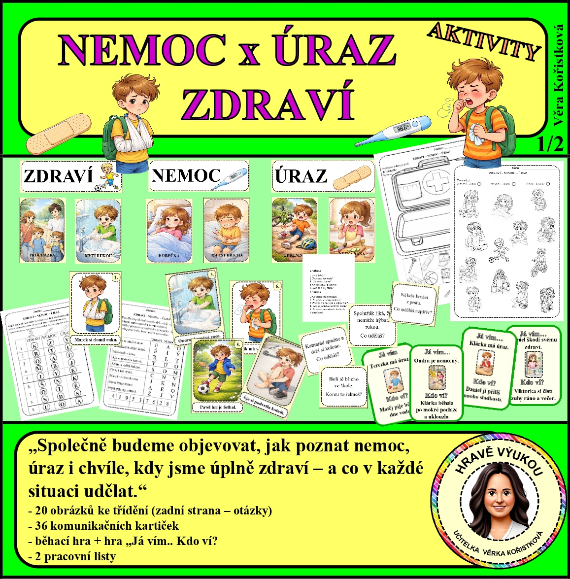 NEMOC x ÚRAZ x ZDRAVÍ – aktivity pro 1. a 2. třídu