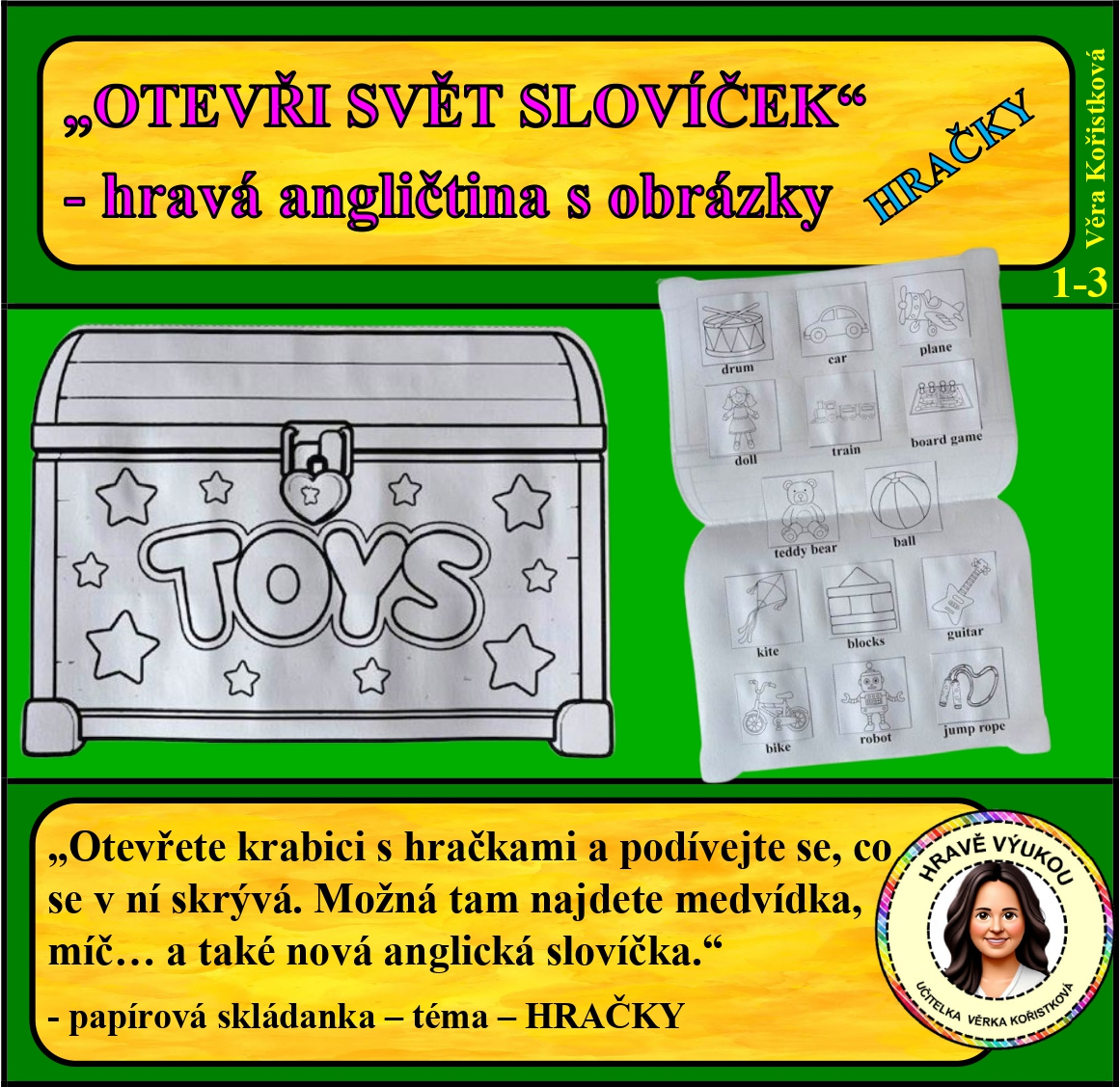 OTEVŘI SVĚT SLOVÍČEK – hravá angličtina s obrázky – Hračky