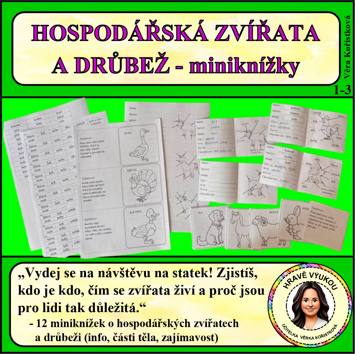 HOSPODÁŘSKÁ ZVÍŘATA A DRŮBEŽ – miniknížky