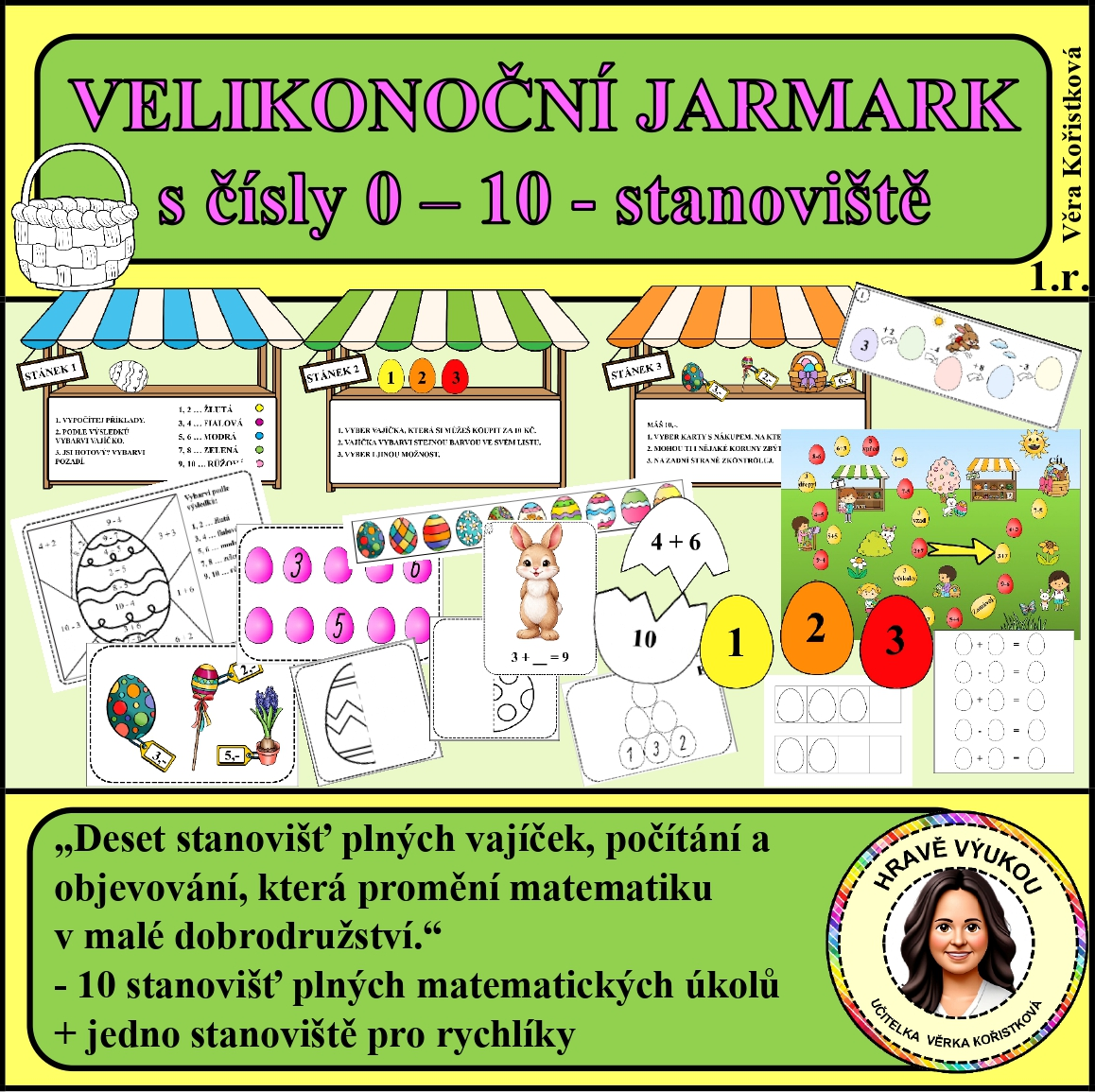 VELIKONOČNÍ JARMARK S ČÍSLY 0 – 10 – STANOVIŠTĚ