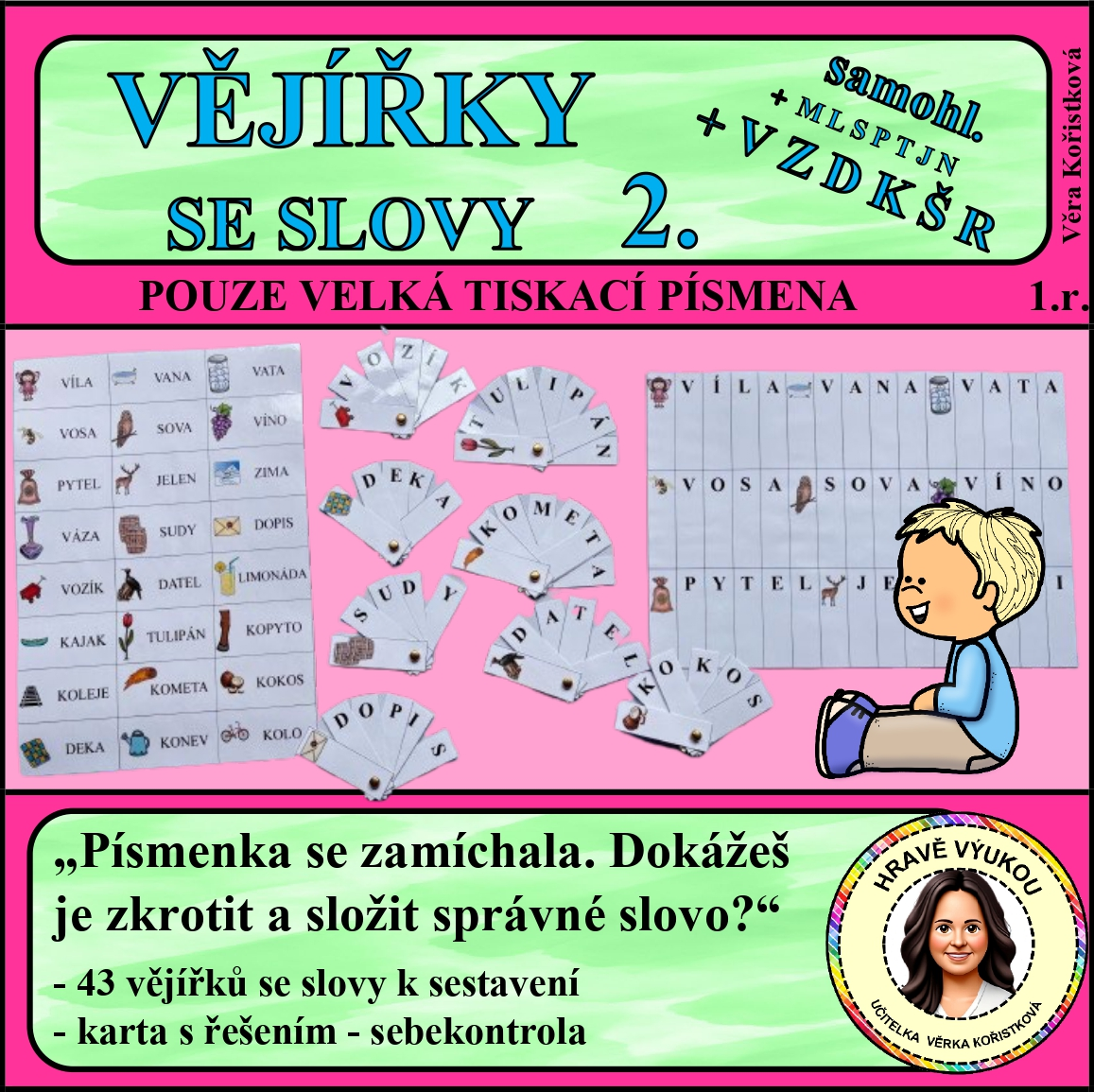 VĚJÍŘKY SE SLOVY 2 – VELKÁ PÍSMENA