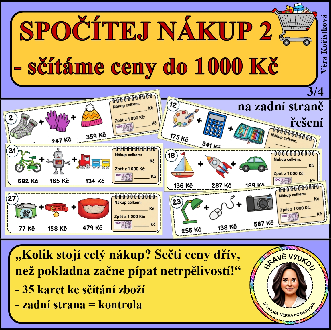 SPOČÍTEJ NÁKUP 2 – sčítáme ceny do 1 000 Kč