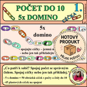 POČET DO 10 – 5x DOMINO /1. díl/ - HOTOVÝ PRODUKT