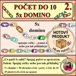 POČET DO 10 – 5x DOMINO /2. díl/ - HOTOVÝ PRODUKT