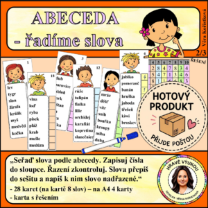 ABECEDA - řadíme slova - HOTOVÝ PRODUKT