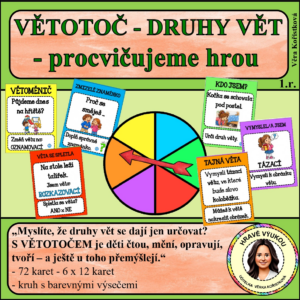 VĚTOTOČ - DRUHY VĚT - procvičujeme hrou