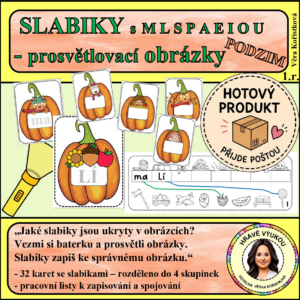 SLABIKY s M L S P A E I O U - prosvětlovací obrázky - HOTOVÝ PRODUKT